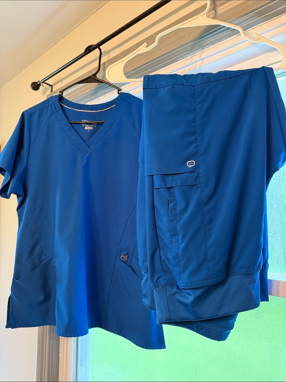 WonderWink Royal Blue Scrub Top and Pants Set
